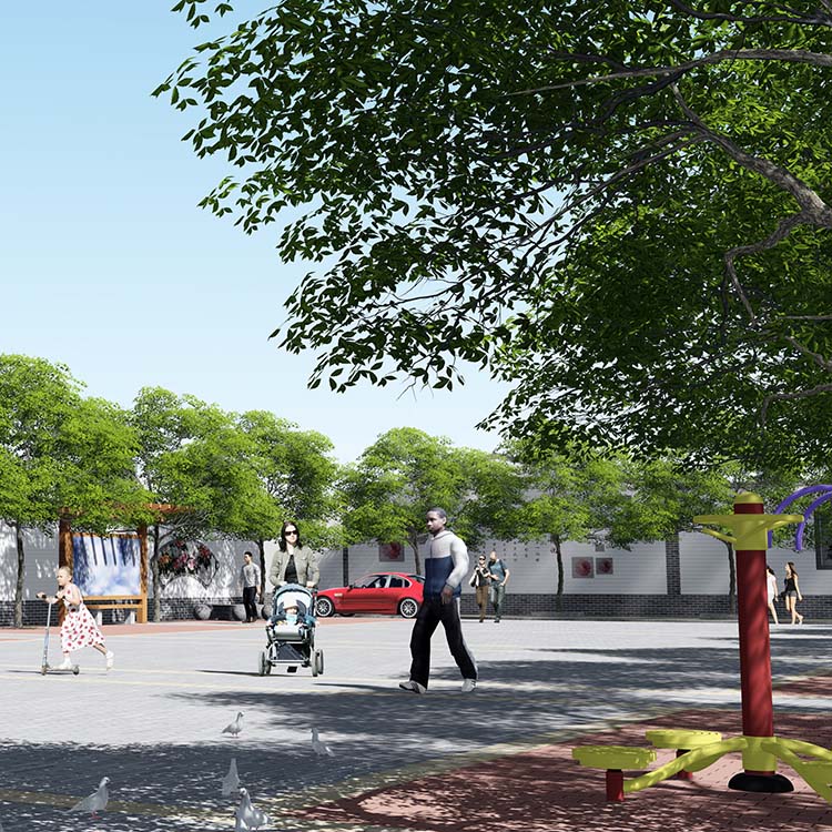 济宁市安居街道宫白庄文化广场设计